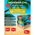 РОДНЫЕ КОРМА Морская серия 85 г пауч СУП для кошек филе курицы с креветками в соусе по-азиатски 1х12