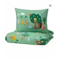 Постельное белье ИКЕА BRUMMING, детское, 150x200, зеленое, хлопок