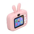 Детская цифровая камера 20 МП для селфи в виде кролика, розовая, подарок для детей на Рождество и день рождения