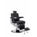 Кресло барбера BXS/Topper, с вертикальной прошивкой, хромовые подлокотники.