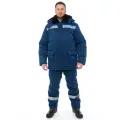 Костюм рабочий мужской утепленный Спрут Стандарт 48-50 рост 182-188 см темно-синий/васильковый