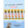 Комплект лакомств TiTBiT для кошек Крем-суп 10г х 48 шт с кусочками кролика
