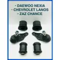 Шаровые 2 штуки и сайлентблоки 4 штуки для Daewoo Nexia Нексия, Chevrolet Lanos Ланос комплект на два передних рычага