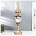 Подсвечник на 1 свечу Мозаика, металл, стекло, золото, 52x15x15 см