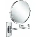 Косметическое зеркало AQUATEK AQ4911CR без подсветки, двухстороннее, телескопическое, поворотное, хром