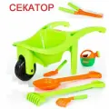 Набор садовника с круглой тачкой и секатором для детских игр / Полесье