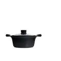 Кастрюля с крышкой HuoHou Teflon Platinum Plus Non-Stick Soup Pot, НU0072, черный, 2,2л/24см