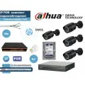 Полный готовый DAHUA комплект видеонаблюдения на 4 камеры 4мП (KITD4IP100B4MP_HDD500Gb)