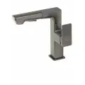 Смеситель для ванной с телескопической лейкой Grandezza Lacrima Gray LG23, Led дисплеем(Графит)