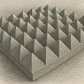 Акустический поролон 50 мм Пирамида, 100х200 см, плотность 22 кг/м3, пенополиуретан для авто и дома