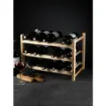 Стеллаж для хранения напитков деревянный, 34x30x49 см, вместимость 15 бутылок