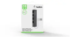 Концентратор Belkin 4-Port Slim Travel USB Hub -4-USB 2.0, чёрный