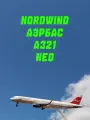 Модель самолета Аэрбас 321 neo металлическая 20 см с шасси Nordwind