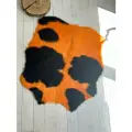 Ковер шкура телячья окрашенная Shkura-Dekor оранжевая 0.8*1.0 пятнистая