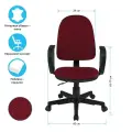 Кресло офисное Helmi HL-M30 Престиж, ткань бордовая 2А