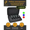 Набор электронных сигнализаторов поклёвки 3+1 (электронный сигнализатор 3 шт + пейджер) + жёсткий чехол (кейс) / Светодиодный Звуковой индикатор, датчик, детектор клева
