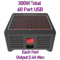 Универсальная зарядная станция с несколькими USB-портами, 300 Вт, 60 портов, быстрая зарядка Carregador для iPad iPhone 11 12 13 Pro Max, Samsung Tablet 충전기, EU Plug, 300W 60 Port
