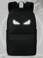 UFO PEOPLE Рюкзак городской летний черный с принтом аниме/ Школьный ранец для старшеклассника подростка молодежный стильный модный унисекс/ Вместительный портфель под ноутбук и для путешествий