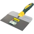 Фасадный шпатель KRAFTOOL 450 мм, широкое полотно, алюминиевая направляющая, двухкомпонентная ручка, нержавеющий (10036-450)