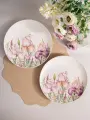 Тарелки Lefard Irises, обеденные, набор 2 шт, 27 см, фарфоровые