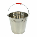 Ведро нержавеющая сталь 12л, прочное, с ручкой, для хранения и переноски