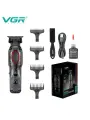 Триммер универсальный VGR V-254, LED-дисплей, 4 насадки, металлический, красный