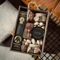 Подарочный набор в деревянной коробке мужской с мясными деликатесами