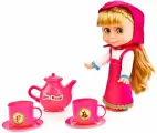 Кукла Карапуз Маша и Медведь, Маша, 25 см, с набором для чаепития 83033Т