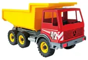 Самосвал Мерседес 3-х осный (новые цвета) 41х21,5х18,5 см Лена 08810C/PC
