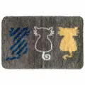 Коврик для ванной Котики 50х80см микрофибра серый