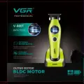 VGR Tриммер для волос V-880 профессиональный зеленый аккумуляторный