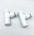 Кран угловой для полотенцесушителя 1/2НРх3/4ВР / белый / 2 шт. ViEiR арт. VR2034-F-2