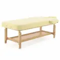 Массажный стол КММТ2 (аналог FIX-MT2), стационарный, дерево, 300кг, бежевый