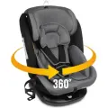 Автокресло детское поворотное Zlatek Cruiser Lux от 0 до 36 кг, серо-черный
