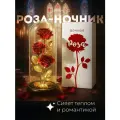 Искусственная роза в колбе с подсветкой. Ночник illumetik, светильник светодиодный