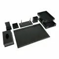 UVENIR Настольный набор для руководителя, черный, фактура гладкая, арт.5019