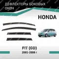 Дефлекторы окон Defly Honda Fit 2001-2008, высококачественное оргстекло