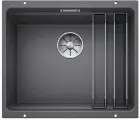 Врезная кухонная мойка 46 см, Blanco Etagon 500-U Silgranit PuraDur, темная скала