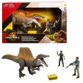 Фигурка Динозавра Mattel Jurassic World Rebirth - Набор ужасов Спинозавр + фигурки - Мир Юрского периода JGB54