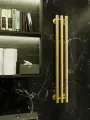 Полотенцесушитель электрический матовое золото Marco 3 90 x 13 вертикальный со скрытым монтажом, правое и левое подключение