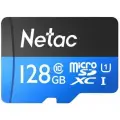Карта памяти microSDHC 128 ГбGb Netac P500 Standard + SD адаптер