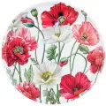 Поднос Agness Маки белый/красный, 1 шт.