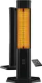 Инфракрасный обогреватель Luxevа 2500-VR black, напольный, с пультом, 3 режима, площадь обогрева 25м²