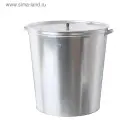 Бак УралИнвест, оцинкованный, ГОСТ, 110л, серебристый, круглый, с крышкой, с ручками