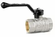 Кран для воды LD Pride шаровой латунный никелированный 47.32. В-В. Р Ду 32 Ру 25 рычаг