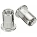 Заклепка гайка резьбовая винтовая алюминиевая удлиненная стандартный бортик с рифлением М8х19 Sorrex OY (100 штук)