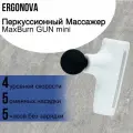Перкуссионный массажер для всего тела Ergonova MaxBurn GUN mini, компактный, антицеллюлитный, лимфодренажный