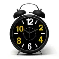 Будильник Сима-ленд Циферки, кварцевый механизм, арабские цифры, подсветка, чёрный, 20 см