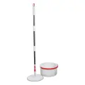 Швабра VETTA «Круг», с отжимом, с ведром, пластик, микрофибра, белая