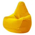 Кресло-мешок Мир Пуффов«Груша» Велюр Желтый , с ручкой для переноски, размер- XXXL
